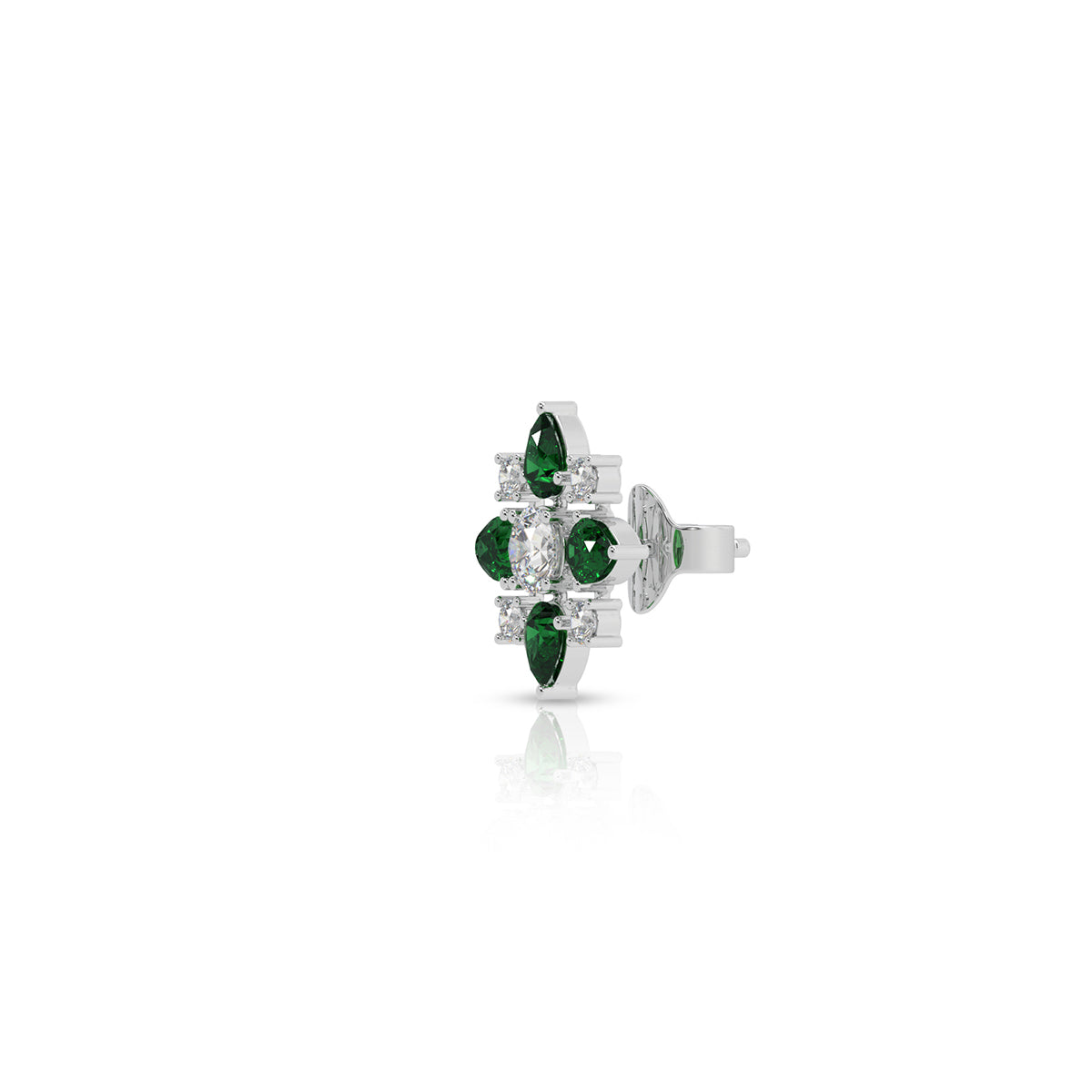 Regal Green Elegance Stud Earrings