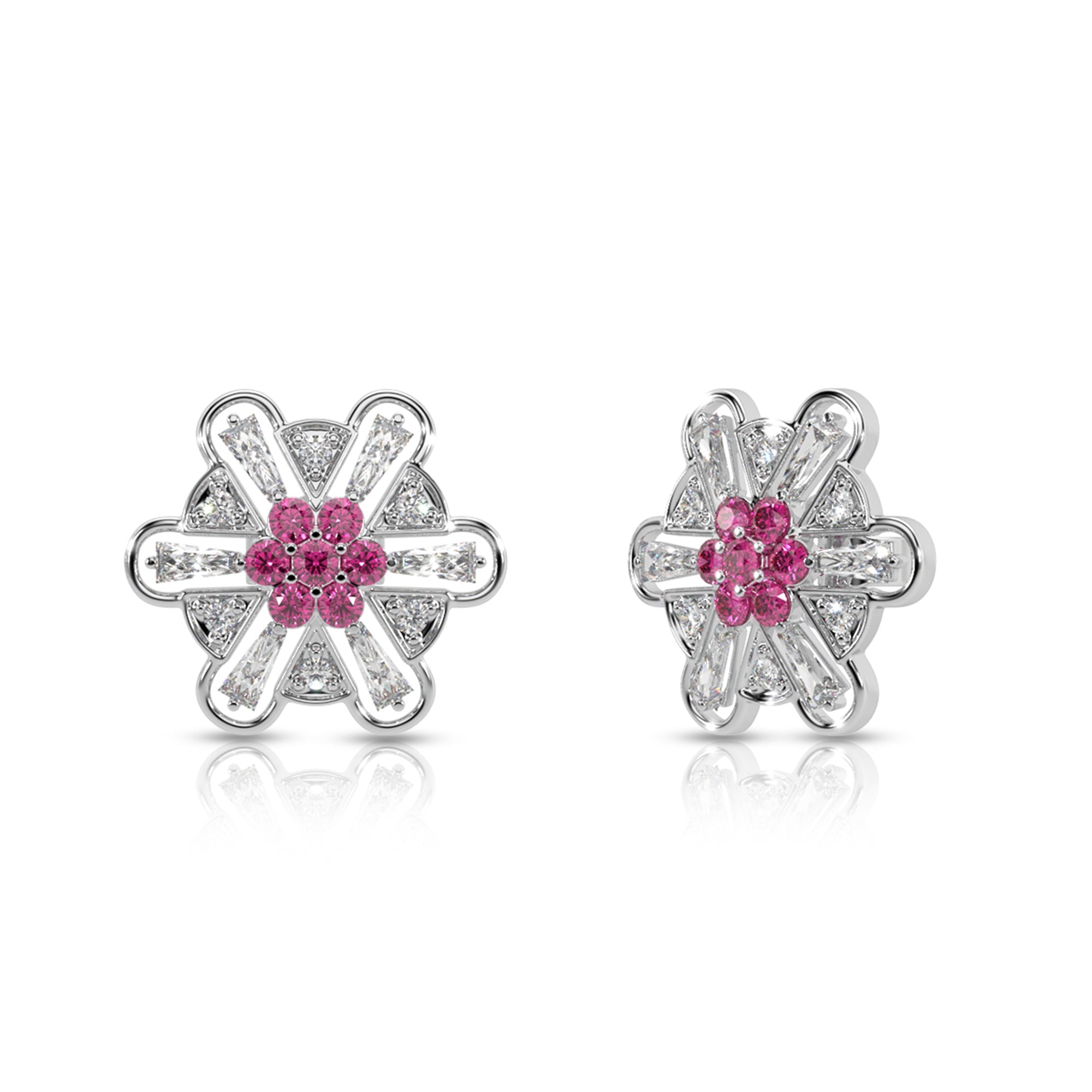 Fine White Gold Diamond Earrings