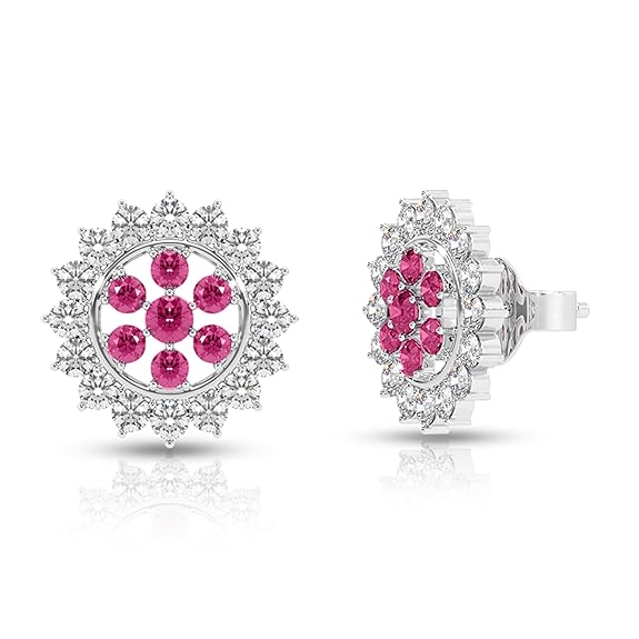 Pink Aurora Bloom Stud Earrings