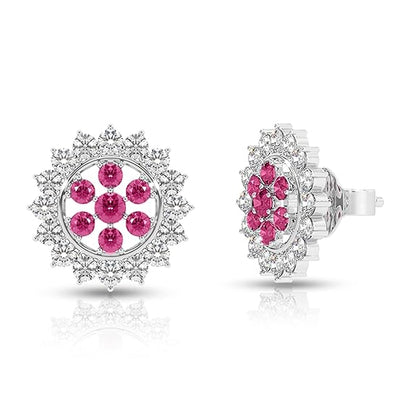 Pink Aurora Bloom Stud Earrings