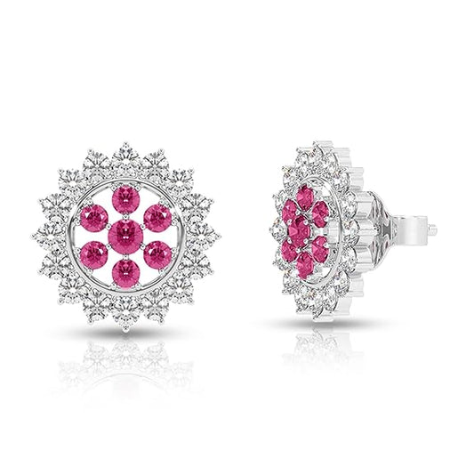 Pink Aurora Bloom Stud Earrings