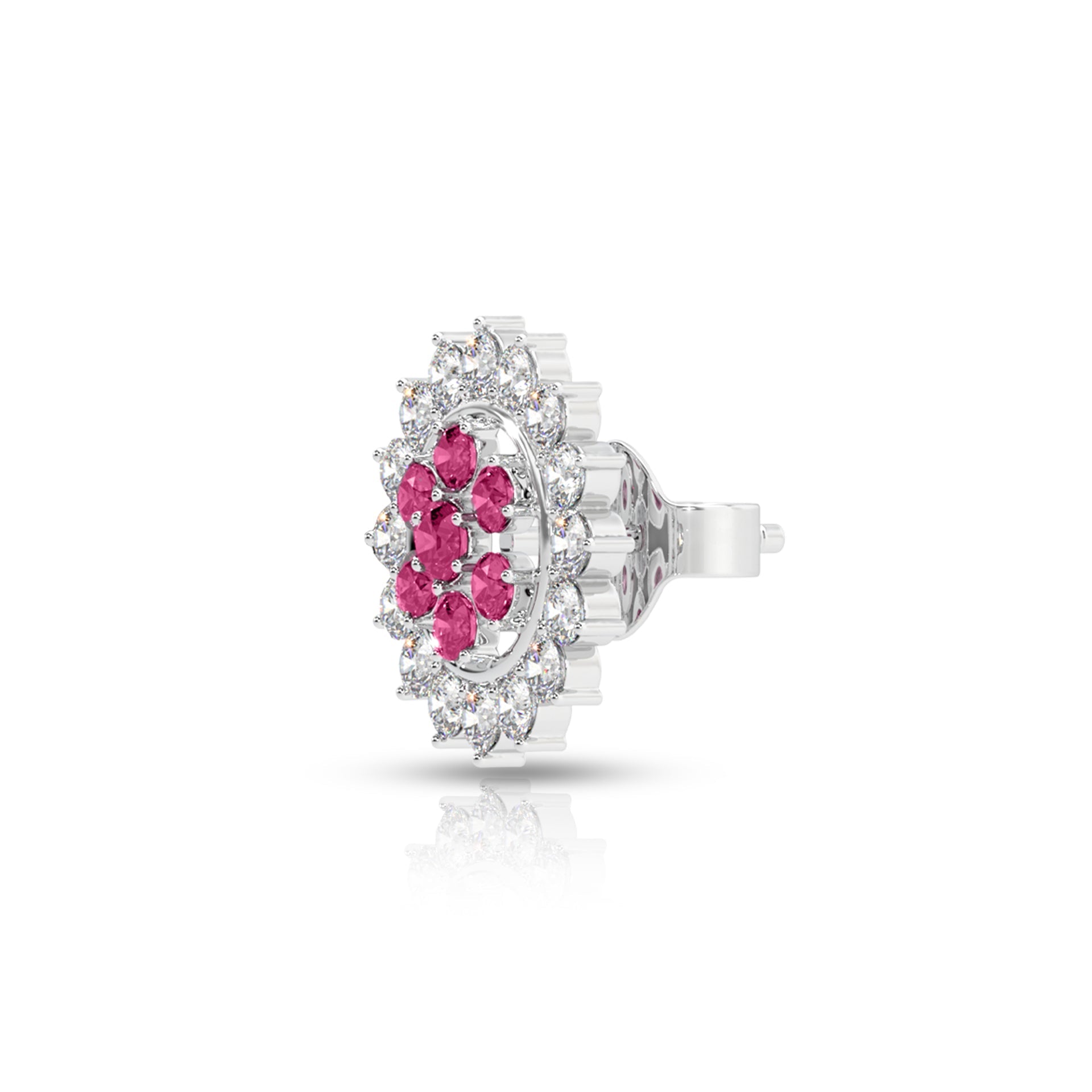 Pink Aurora Bloom Stud Earrings