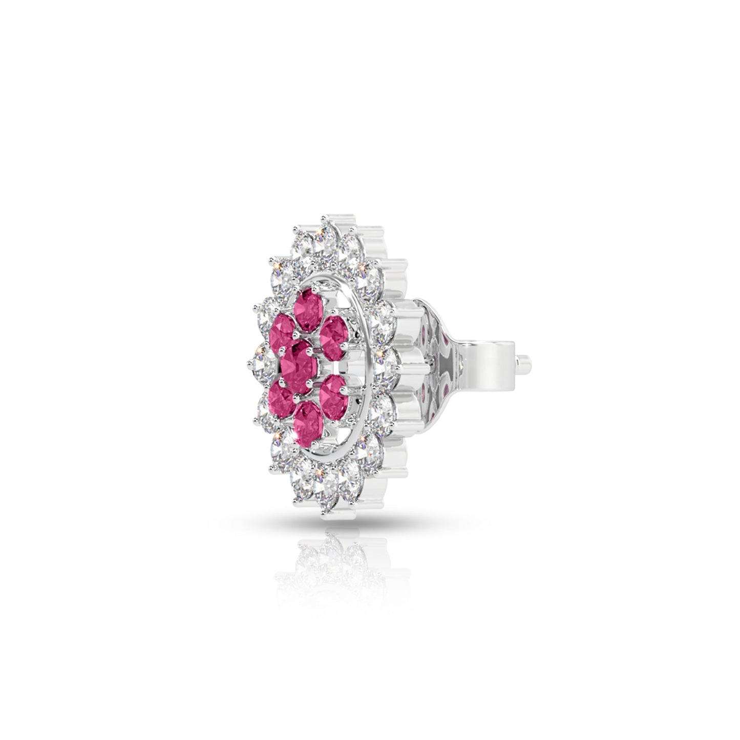 Pink Aurora Bloom Stud Earrings