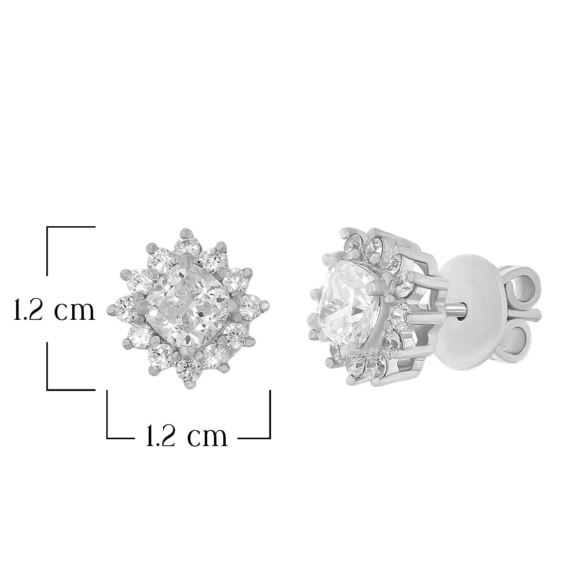 Radiant Square Bloom Studs