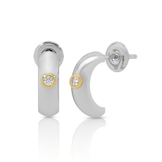 Elegant Essence Silver Hoop Earrings