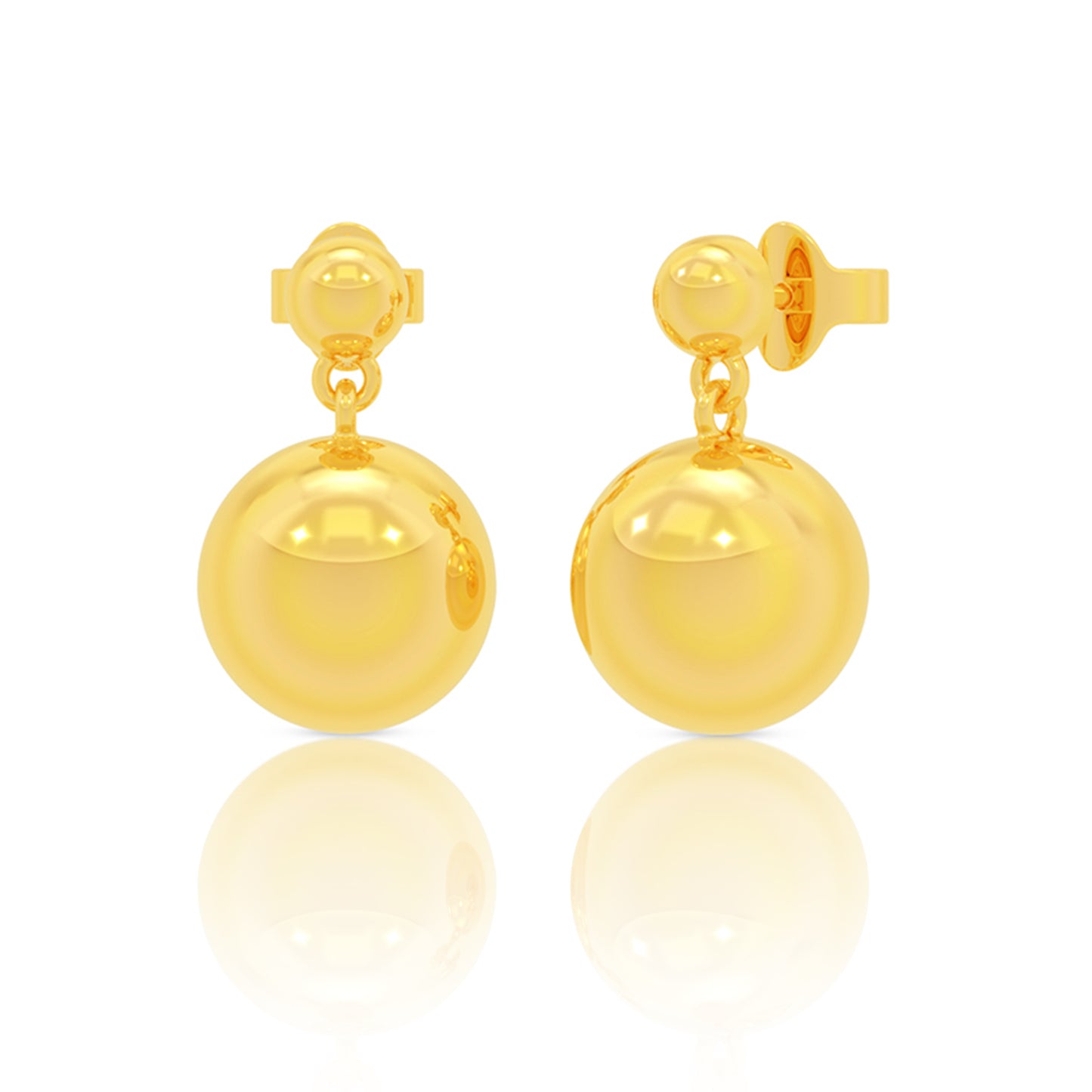 Elegant Gold Sphere Drop Earrings