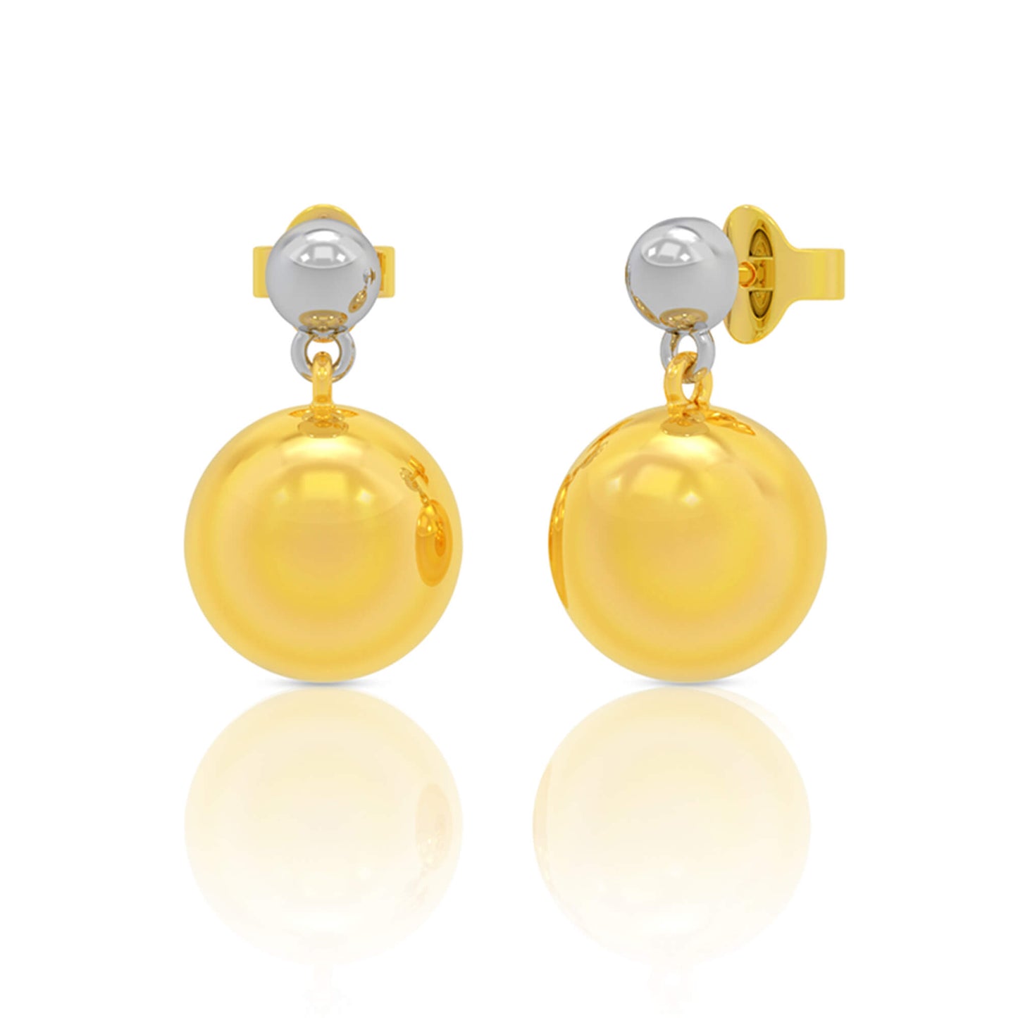 Round Gold Plated Stud Drops