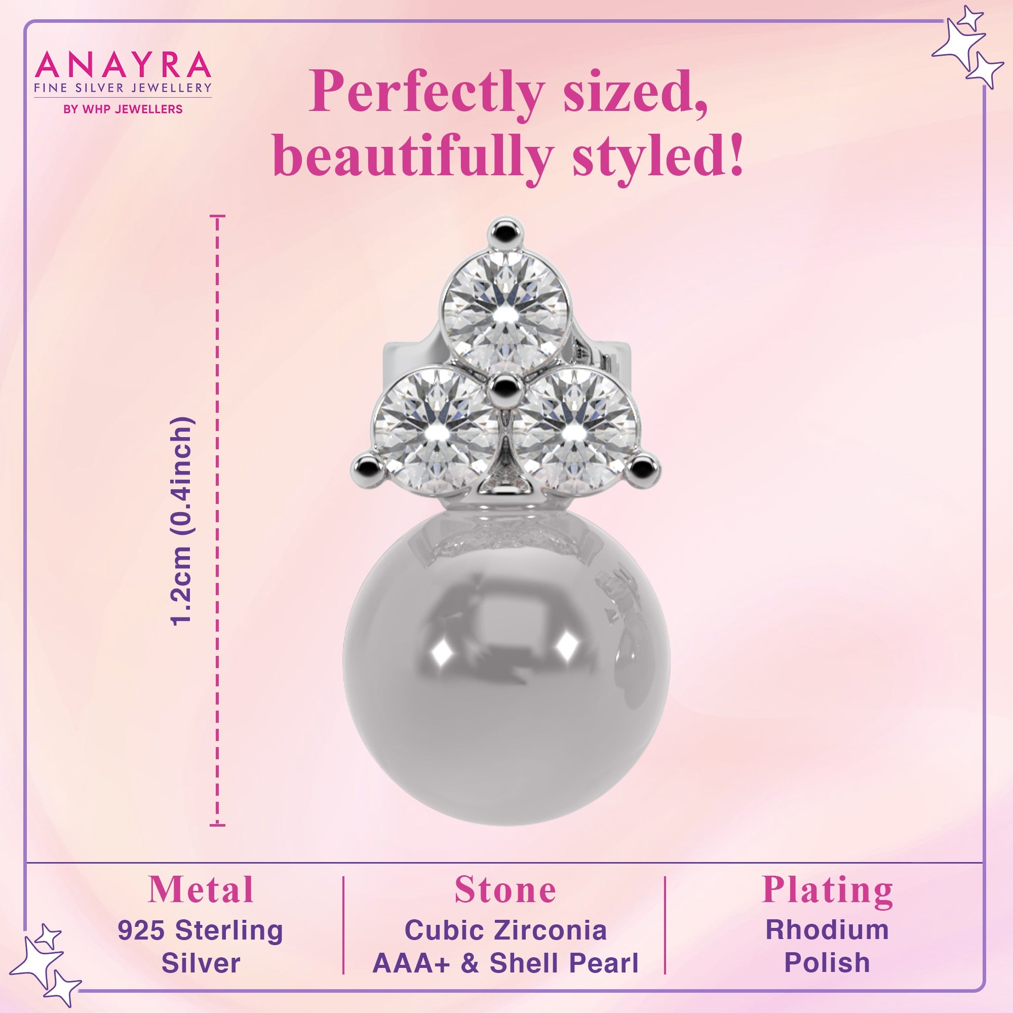 Timeless Pearl Studs with Diamond Accents