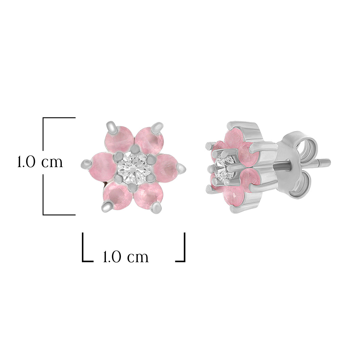 Cute Pink Blossom Studs