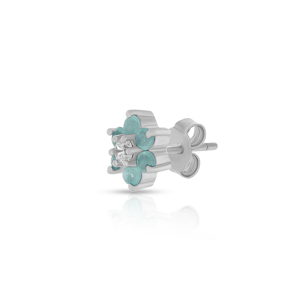 Blue Flower Stud Earrings