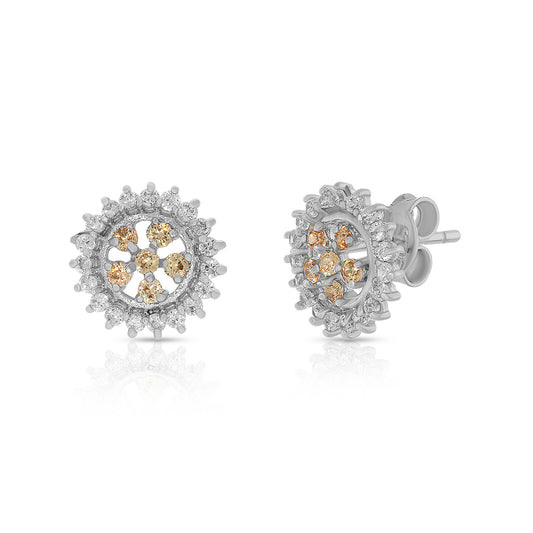 Vintage Flower Design Studs