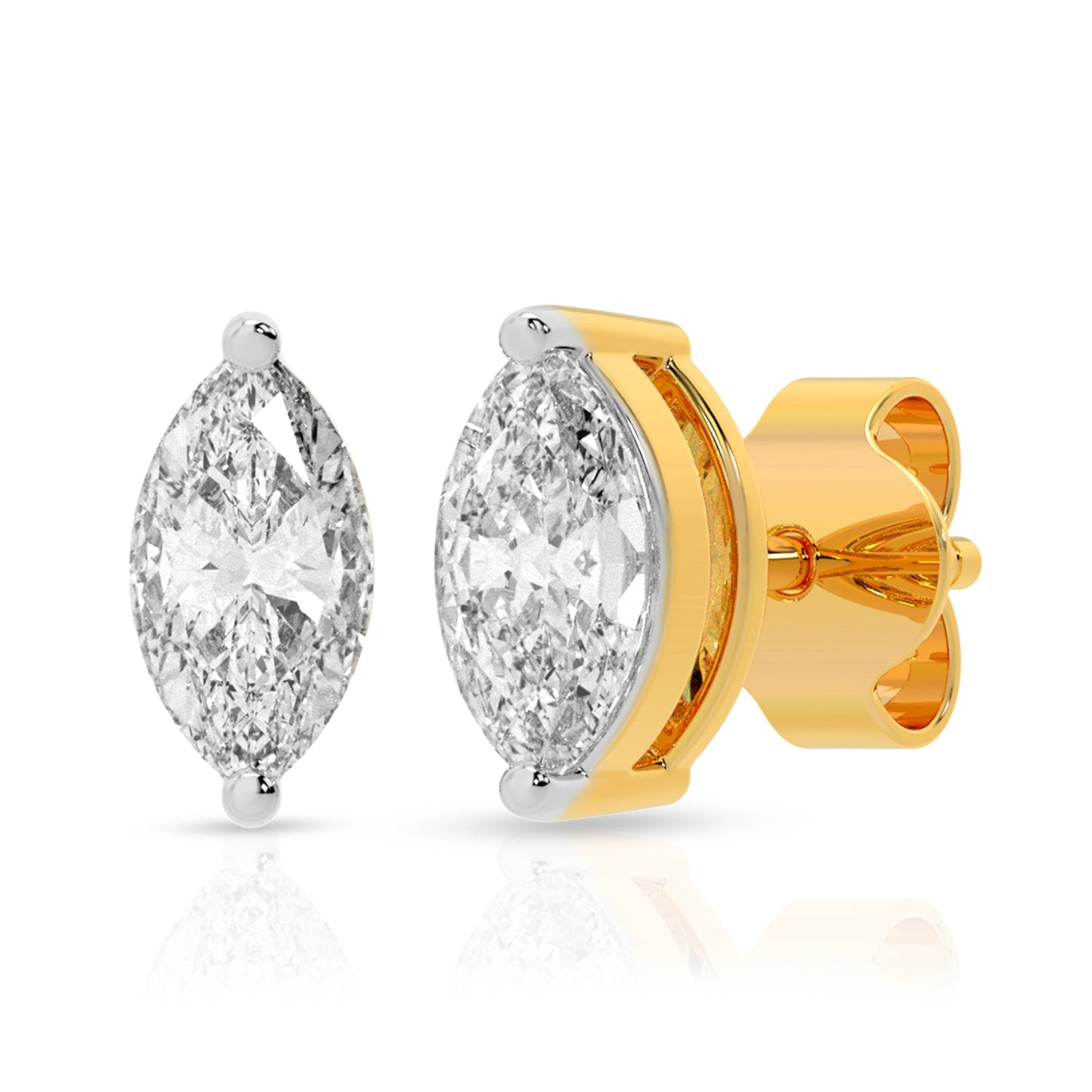 Elegant Diamond Gold Plated Studs