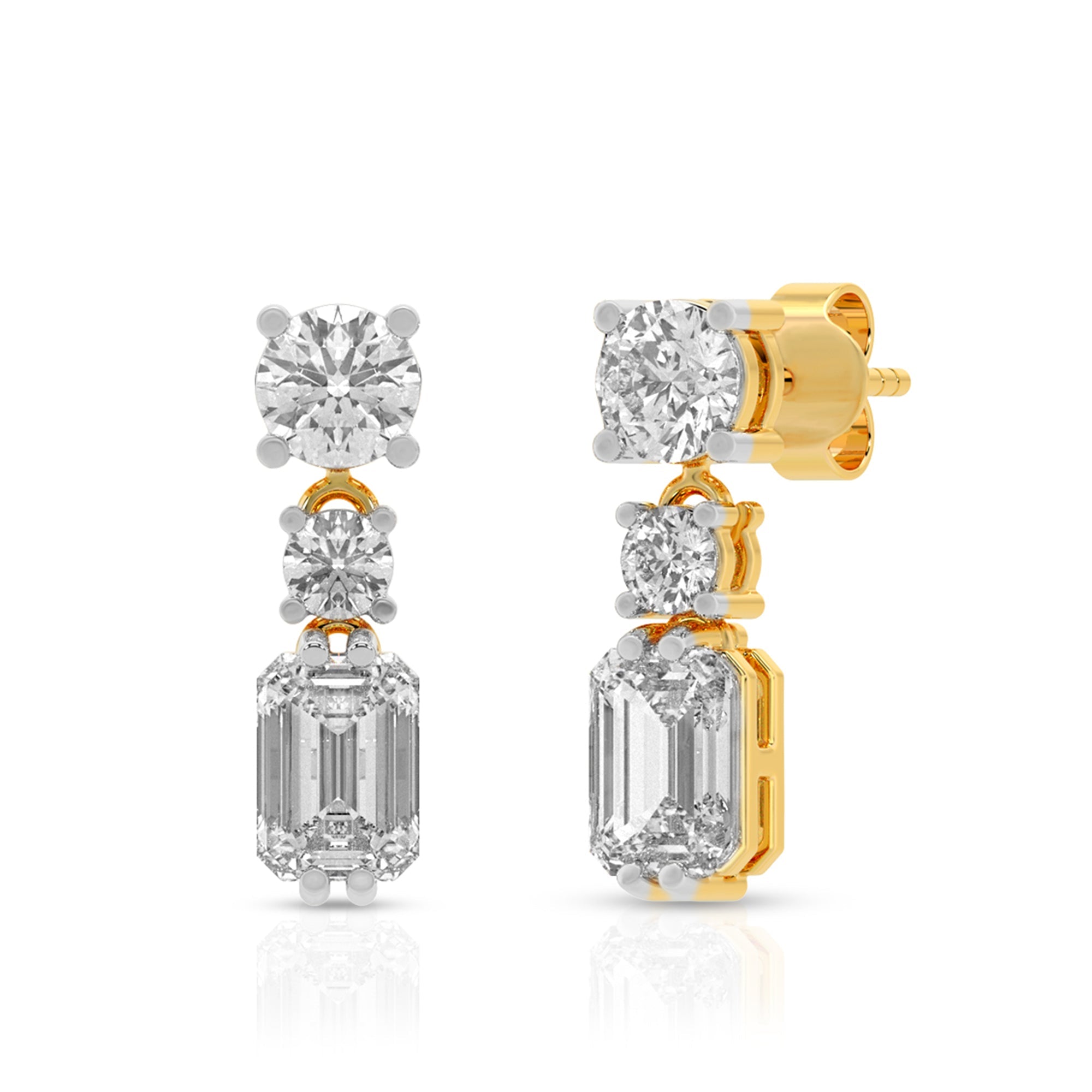 Luxurious Diamond Gold Plated Earrings