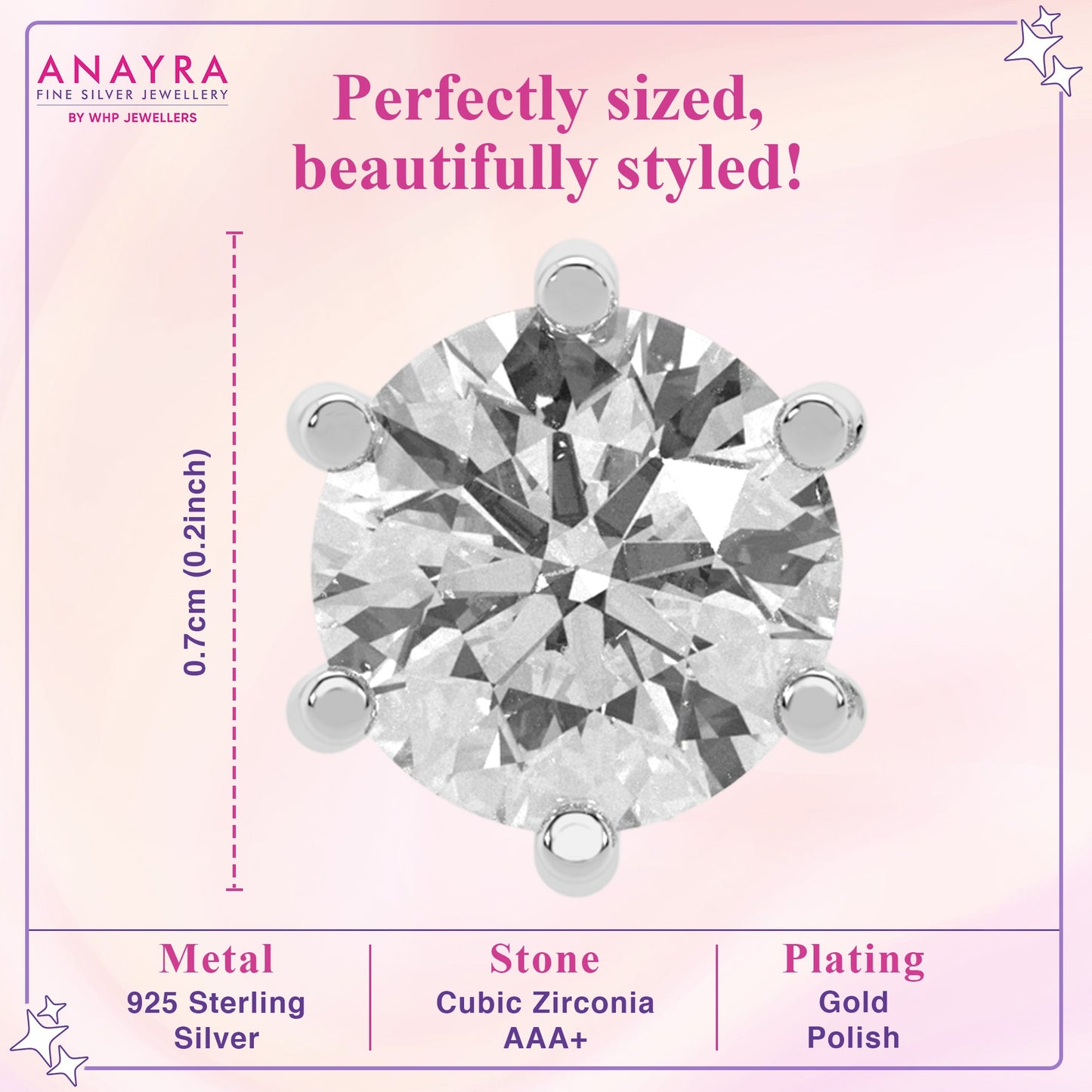 Royale Radiance Diamond Gold Plated Earrings