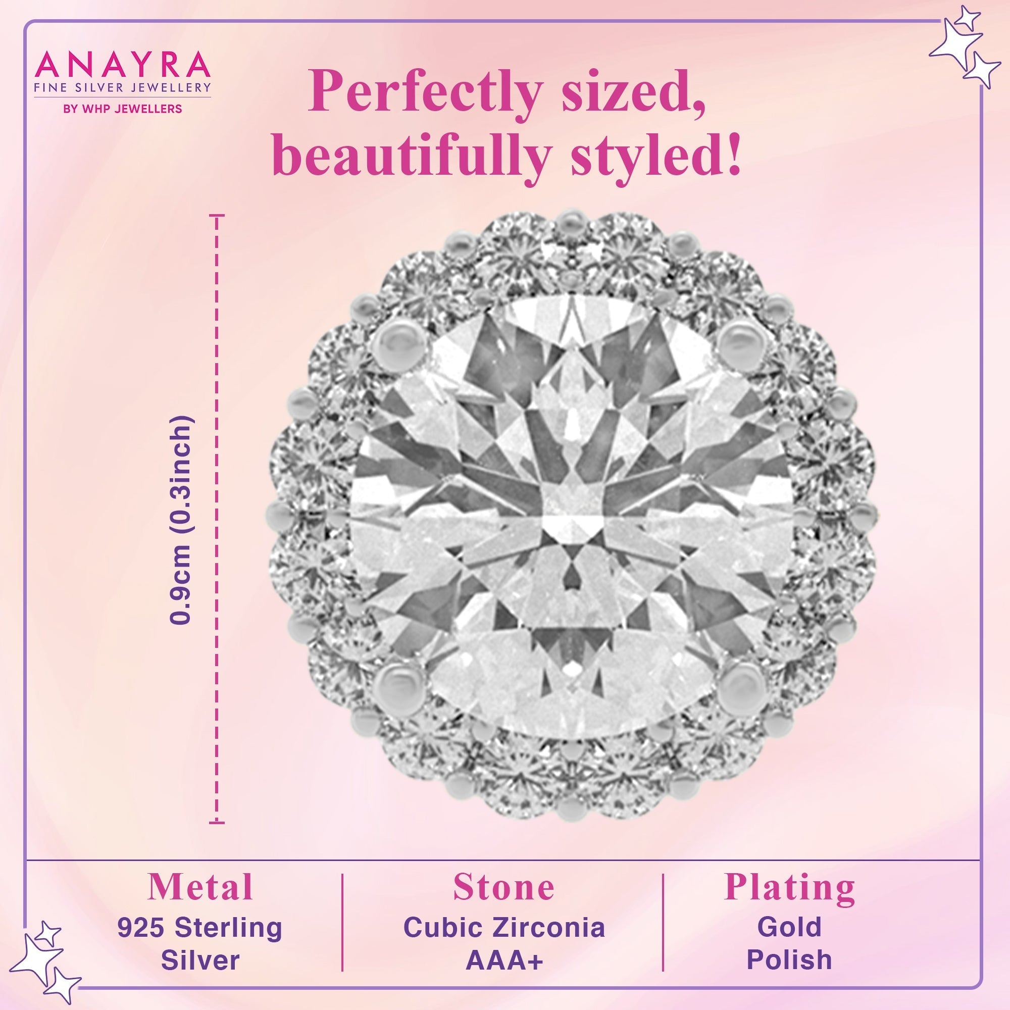 Timeless Diamond Gold Plated Earrings