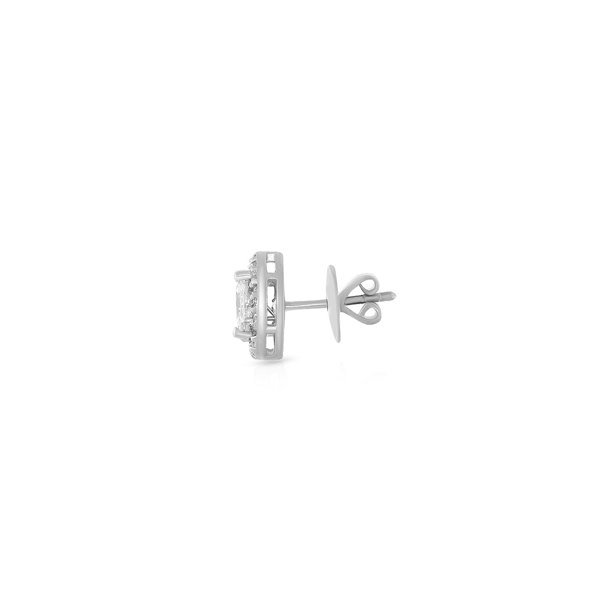 Sparkling Marquise Halo Studs