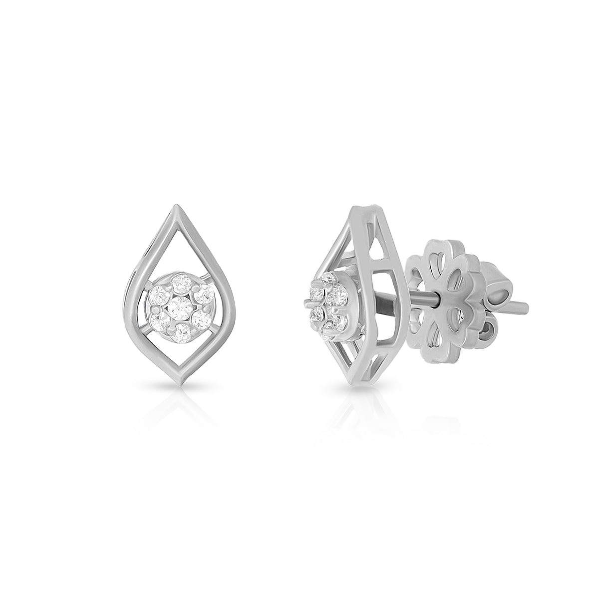 Delicate Leaf Design Studs