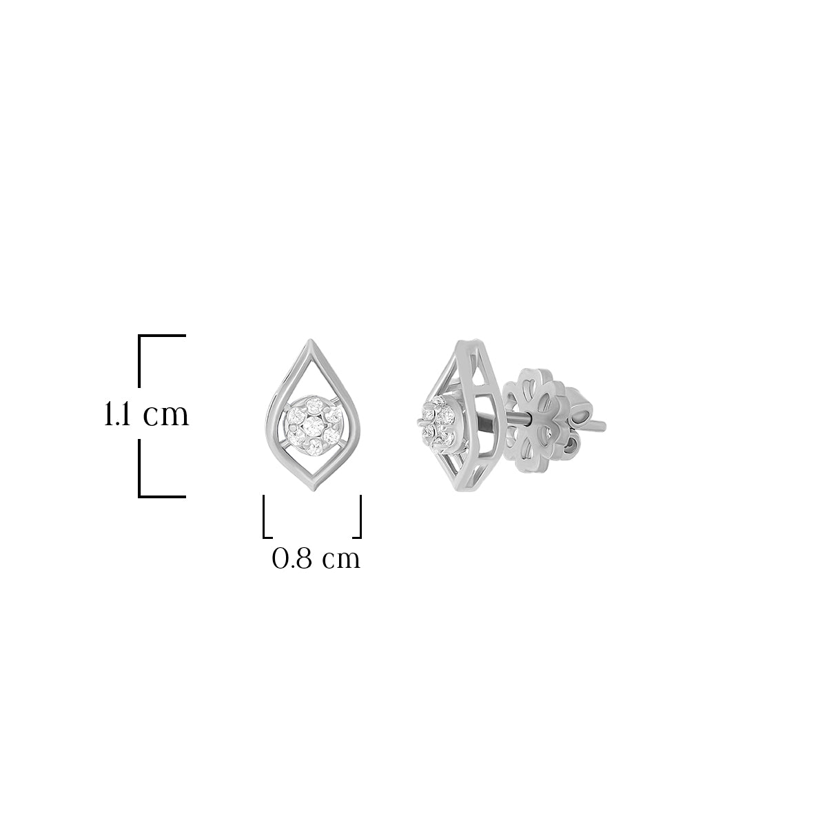 Delicate Leaf Design Studs