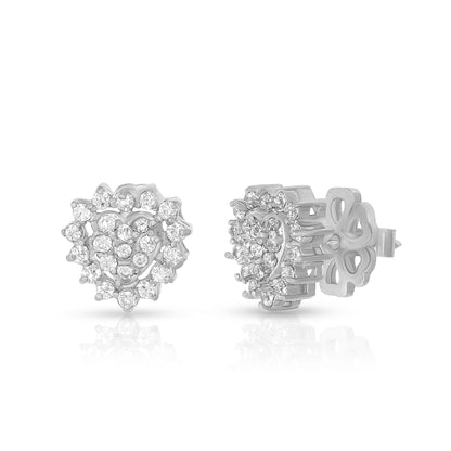 Heart Shape Stud Earrings