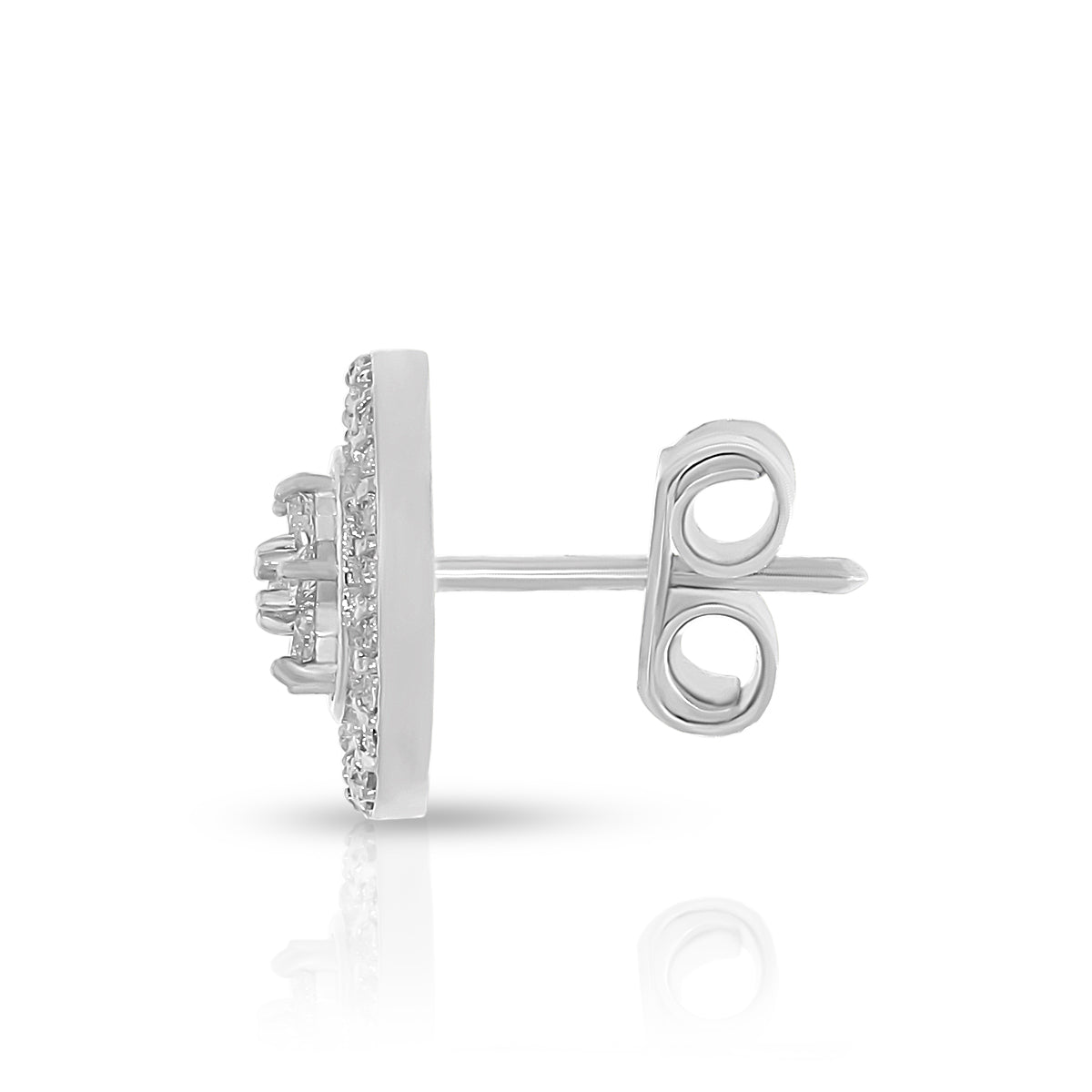 Elegant Circle Floral Stud Earrings