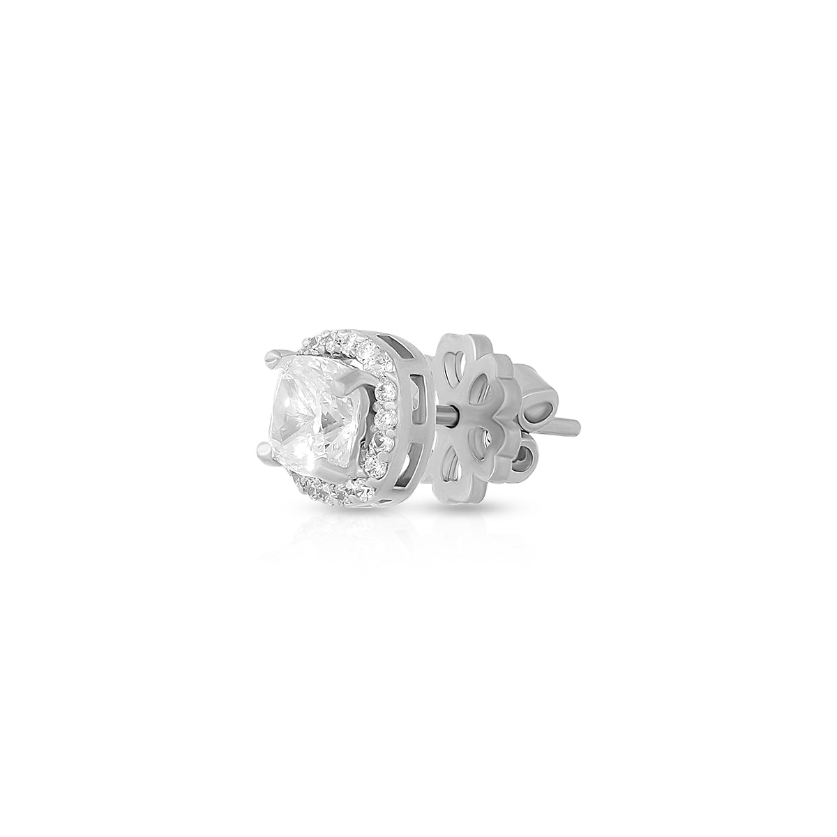 Cushion Halo Stud Earrings