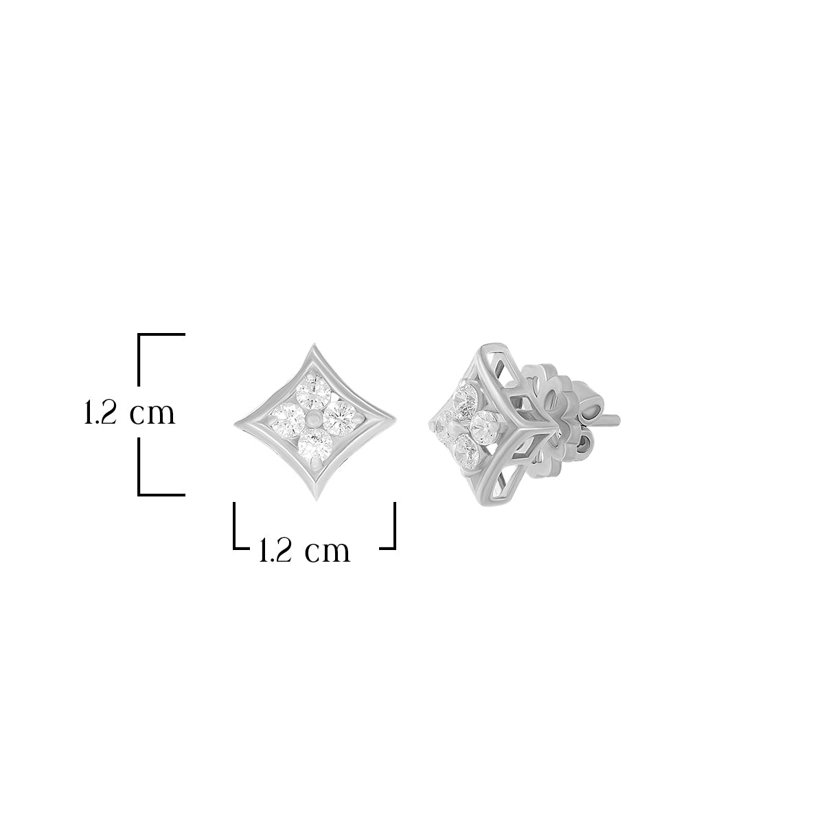 Geometric Floral Stud Earrings