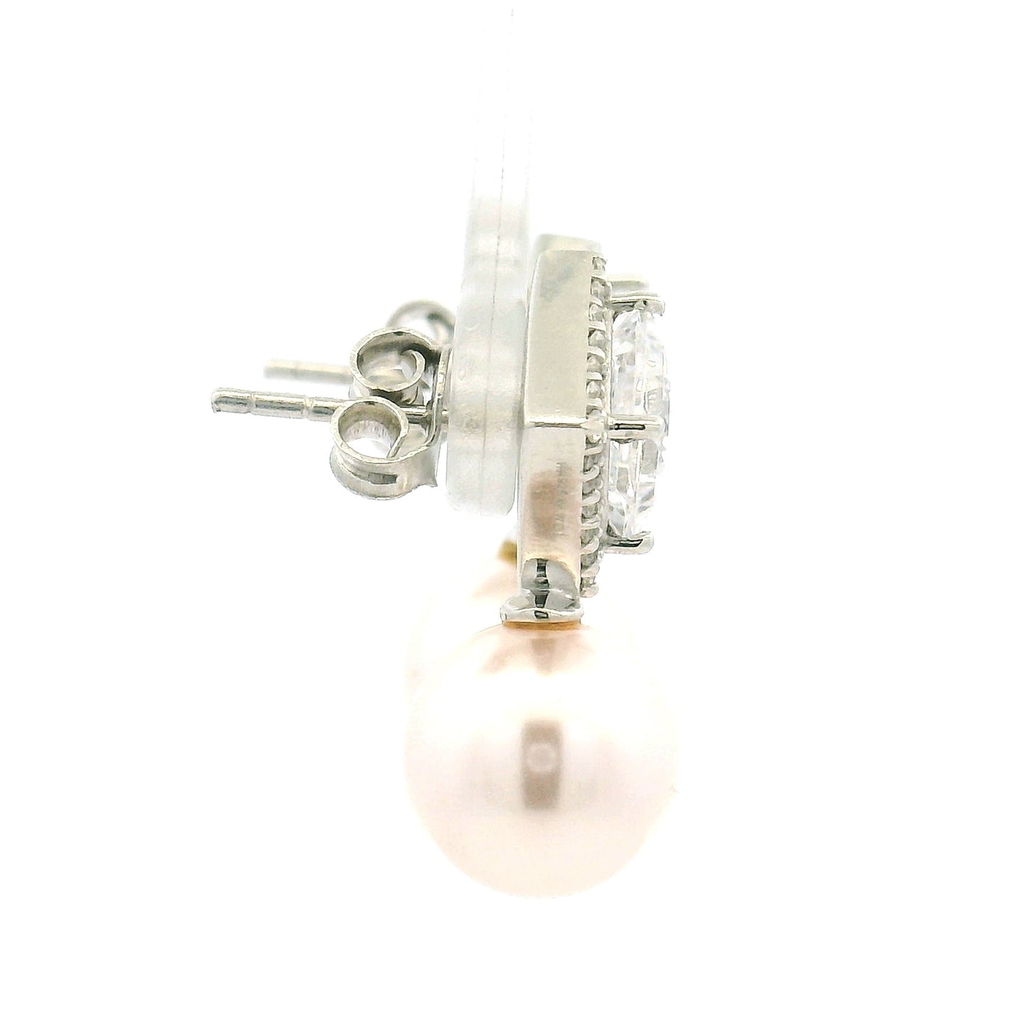 Timeless Pearl Dangle Stud Earrings