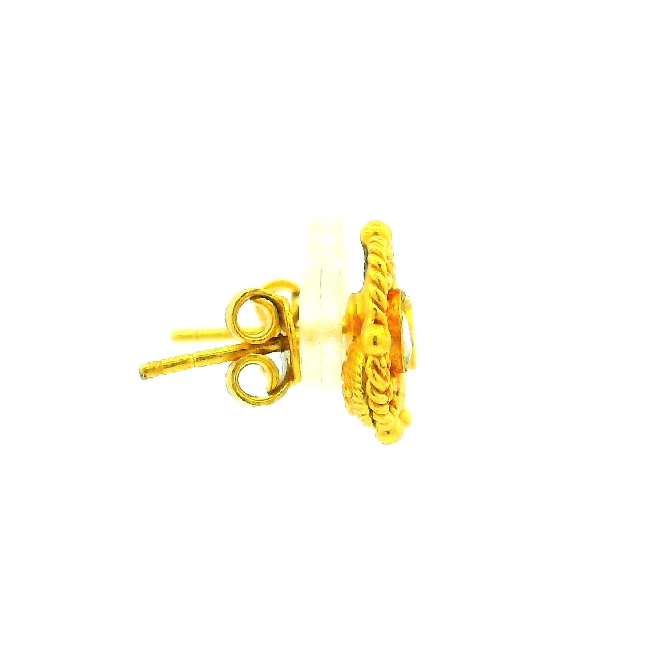 Rope Design Gold Plated Studs