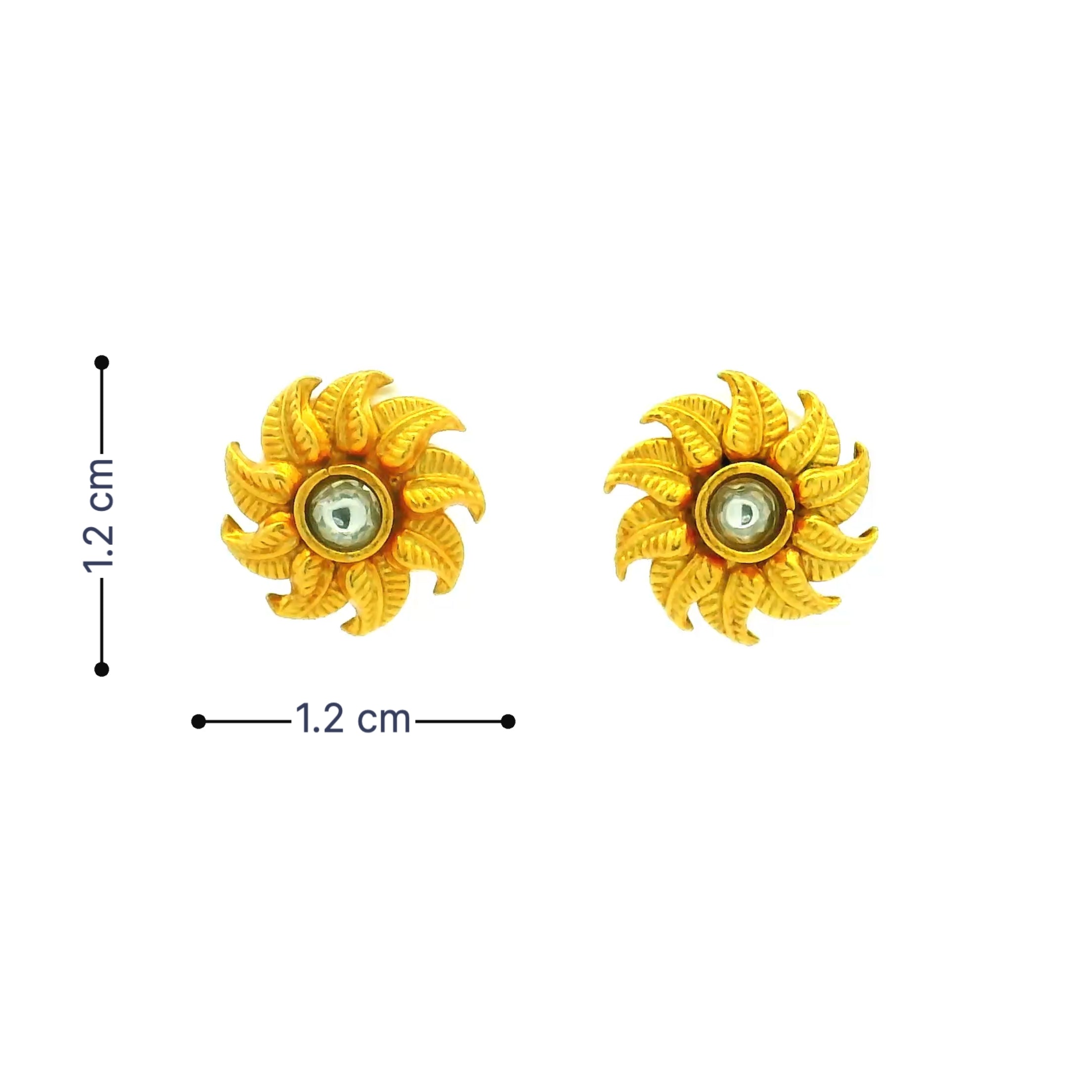 Swirl Design Gold Plated Earrings