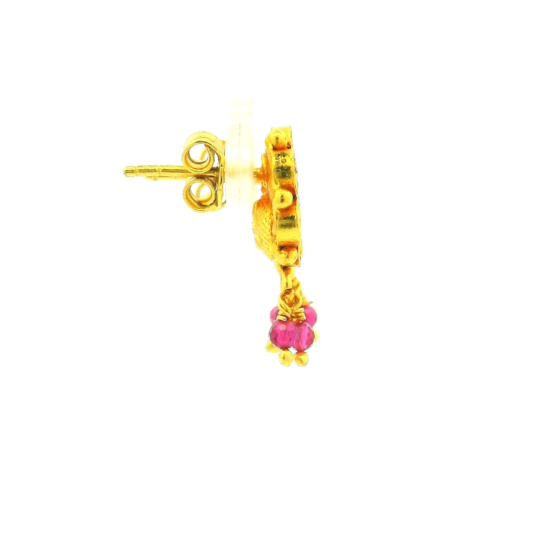 Traditional Multi Stone Gold Plated Studs