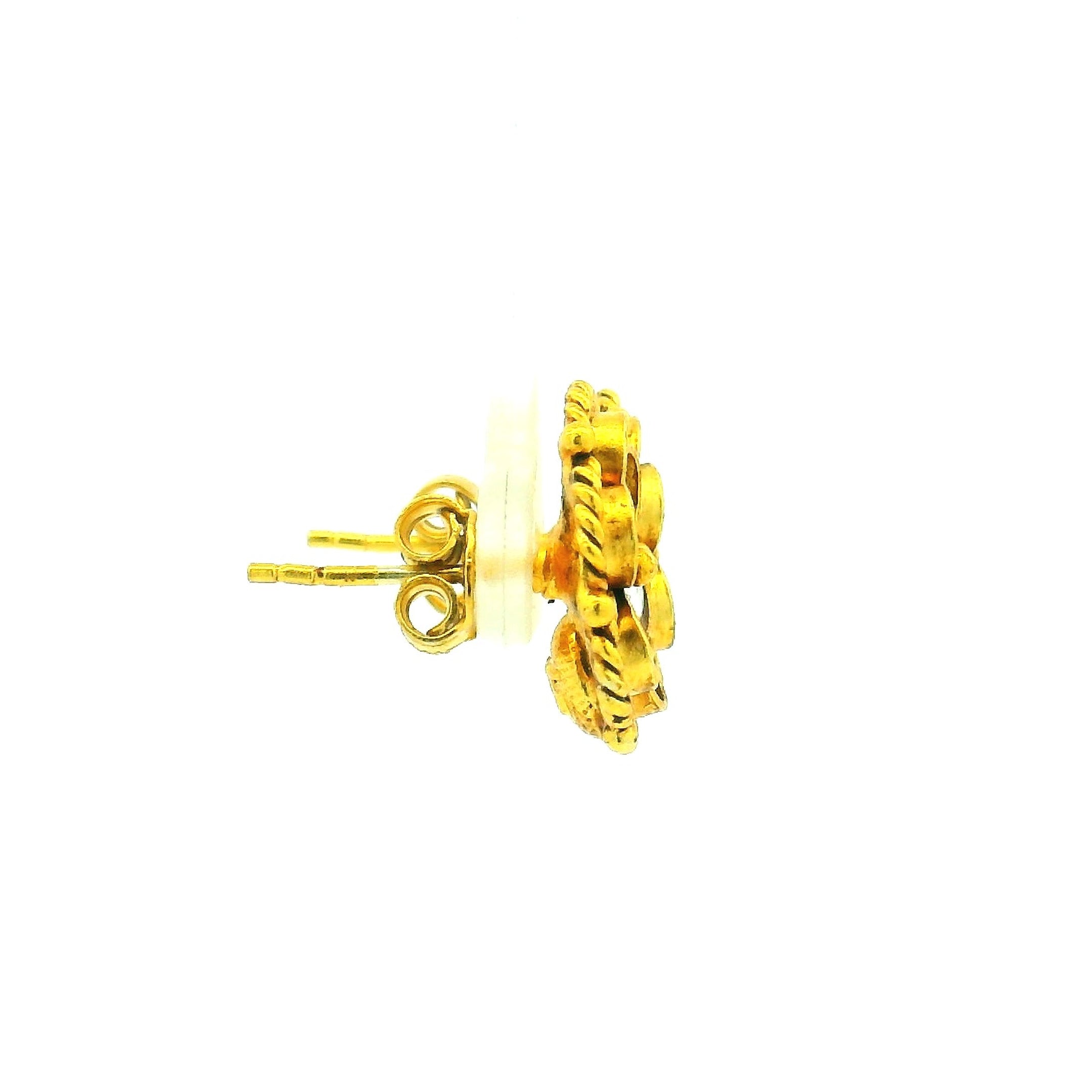 Royal Kundan Flower Gold Plated Studs