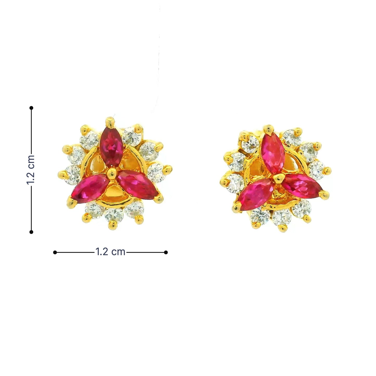 Golden Firework Cluster Gold Plated  Earrings