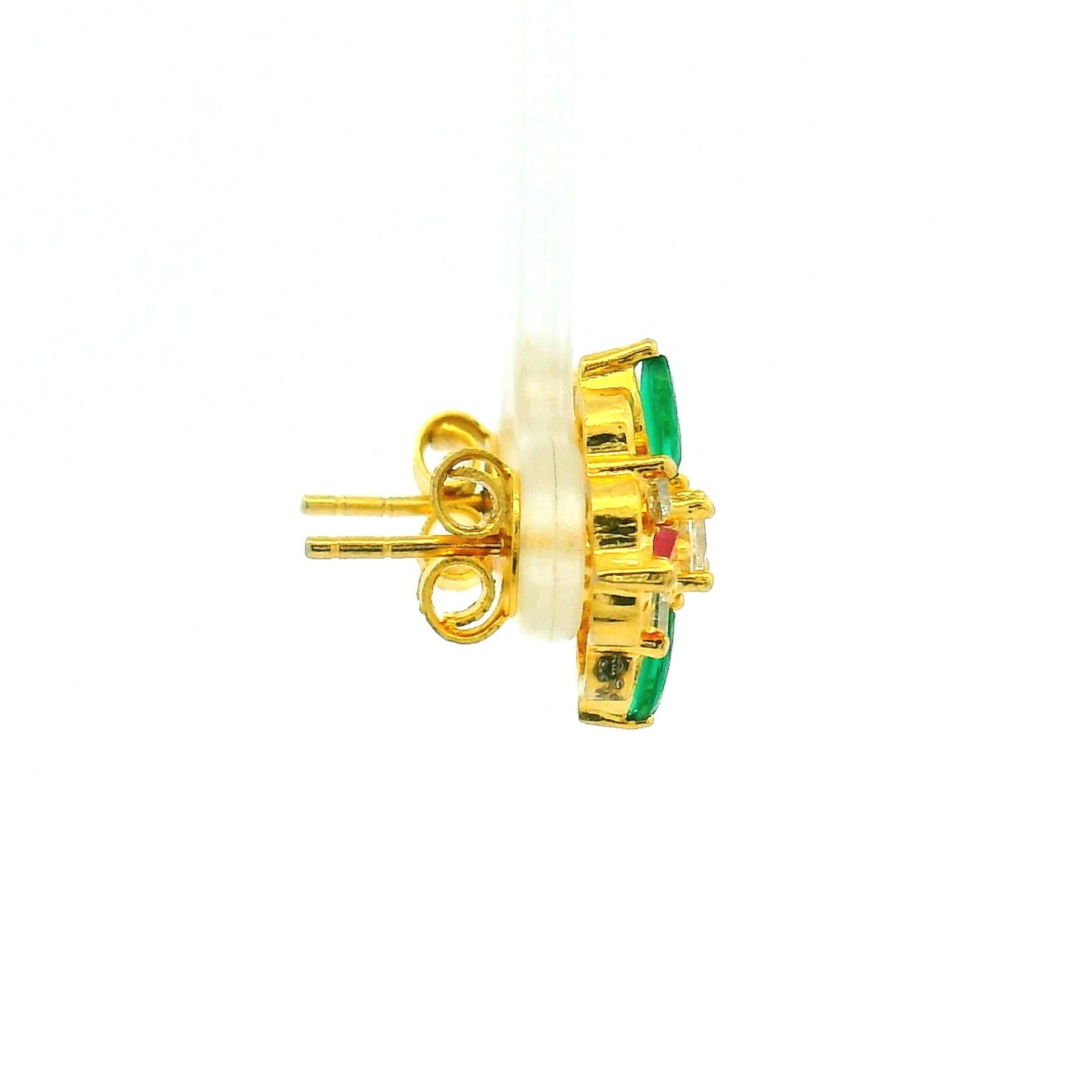 Vibrant Gold Plated Earrings