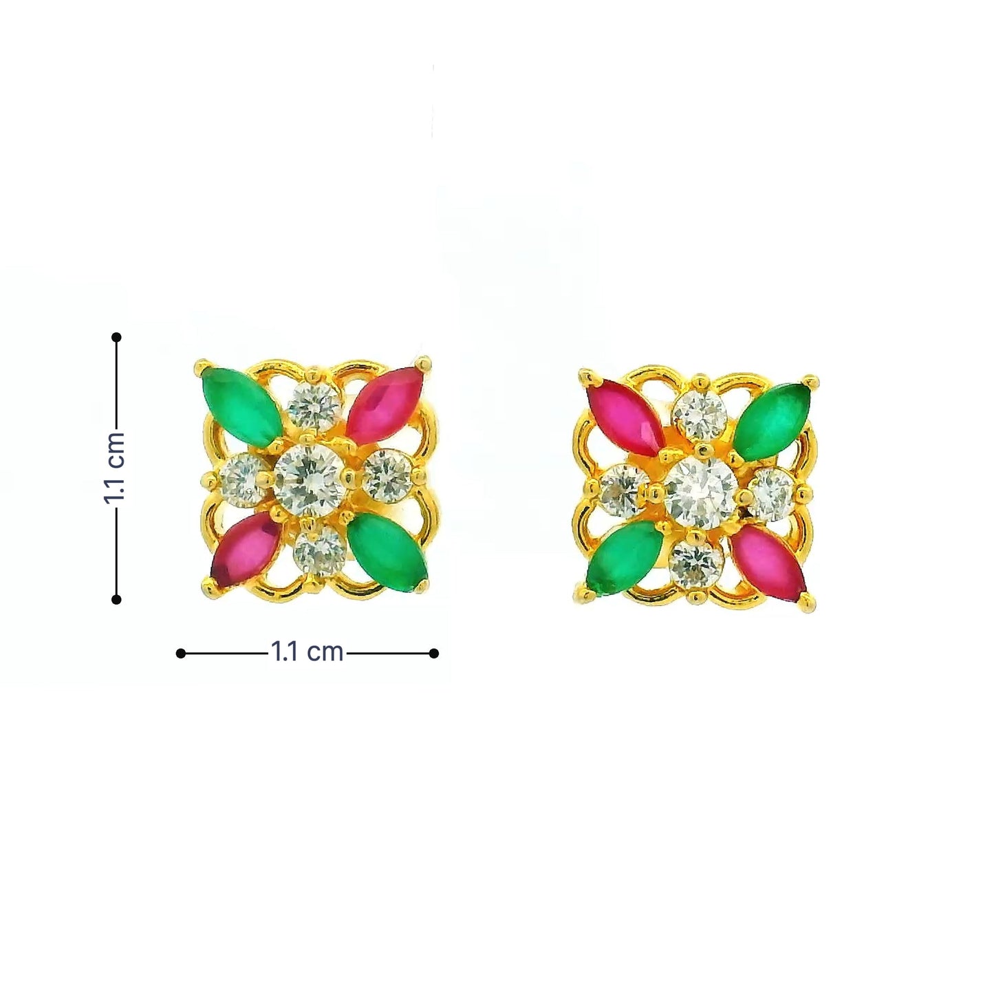 Vibrant Gold Plated Earrings