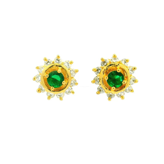 Brilliant Starburst Gold Plated Studs
