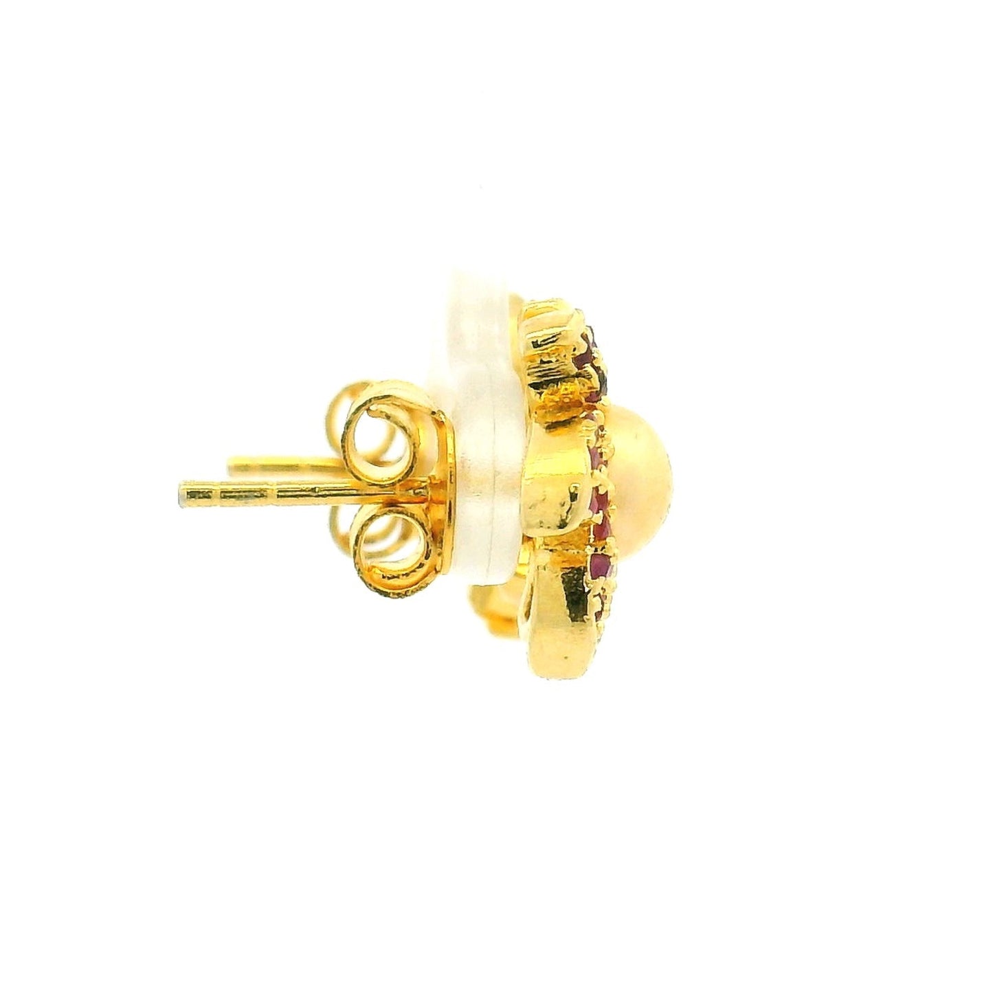 Chic Floral Design Gold Plated Earrings