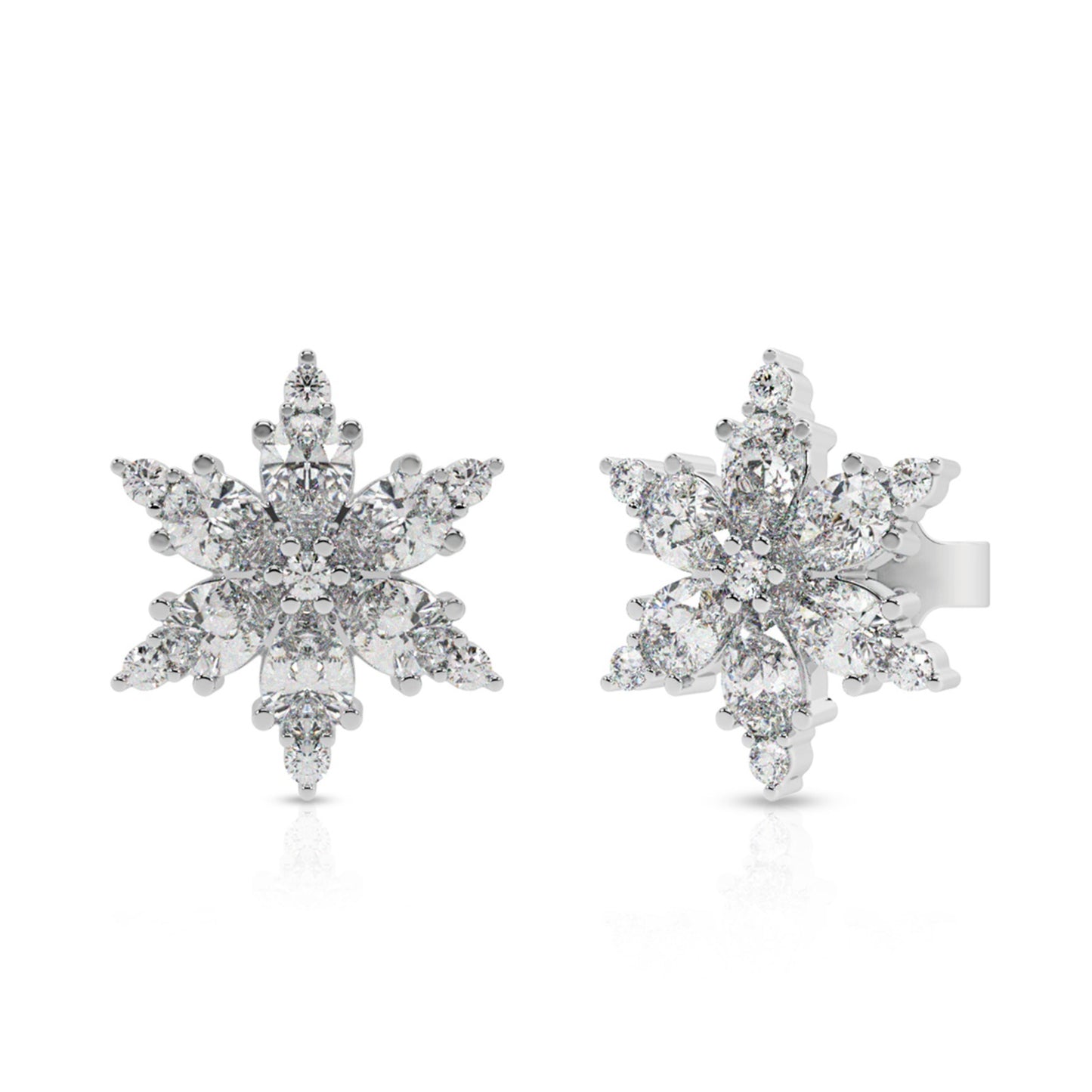 Elegant Crystal Snowflake Earrings