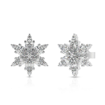 Elegant Crystal Snowflake Earrings