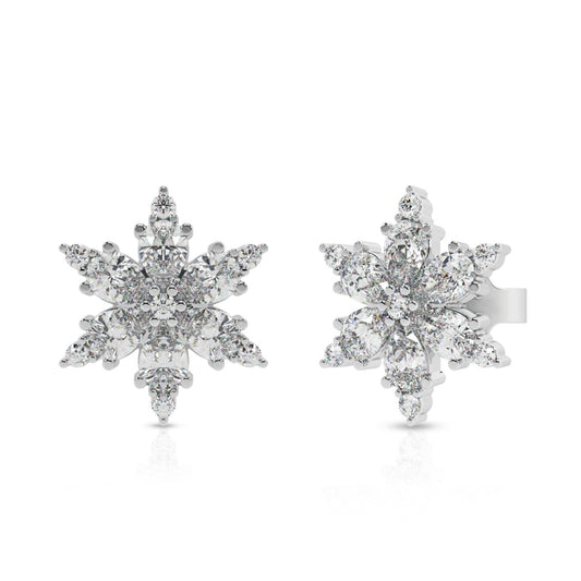 Elegant Crystal Snowflake Earrings