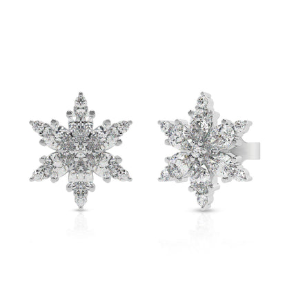 Elegant Crystal Snowflake Earrings