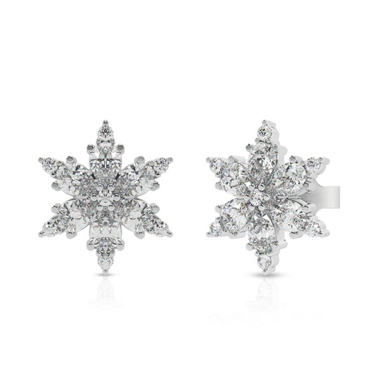 Elegant Crystal Snowflake Earrings
