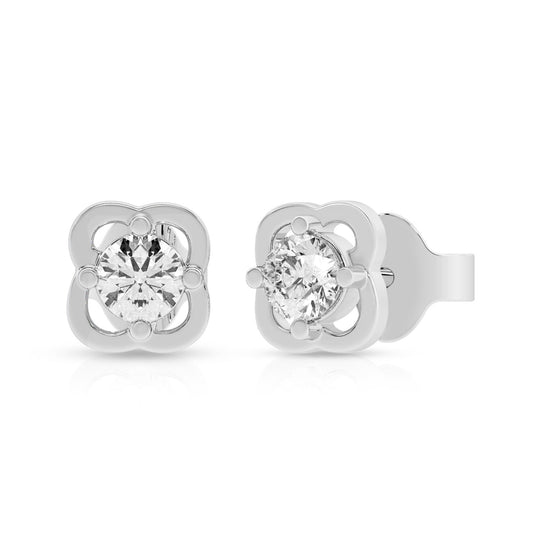 Petal Spark Solitaire Studs