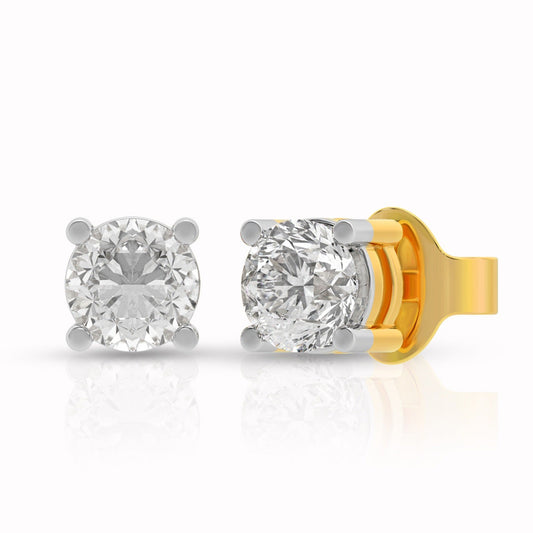 Golden Glow Solitaire Studs