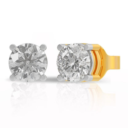 Everyday Luxury Solitaire Gold Plated Studs