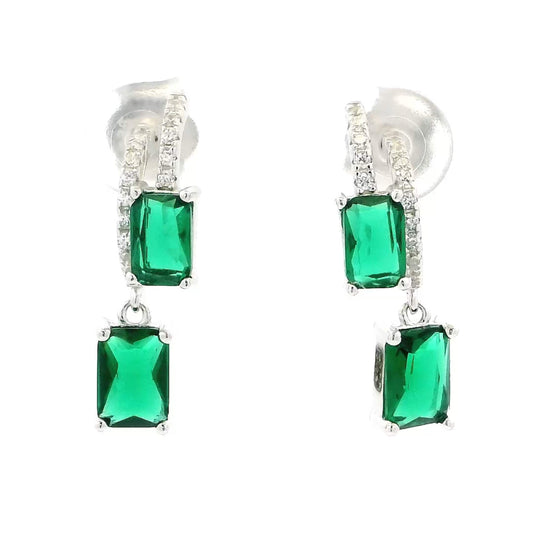 Emerald Shine Drop Earrings