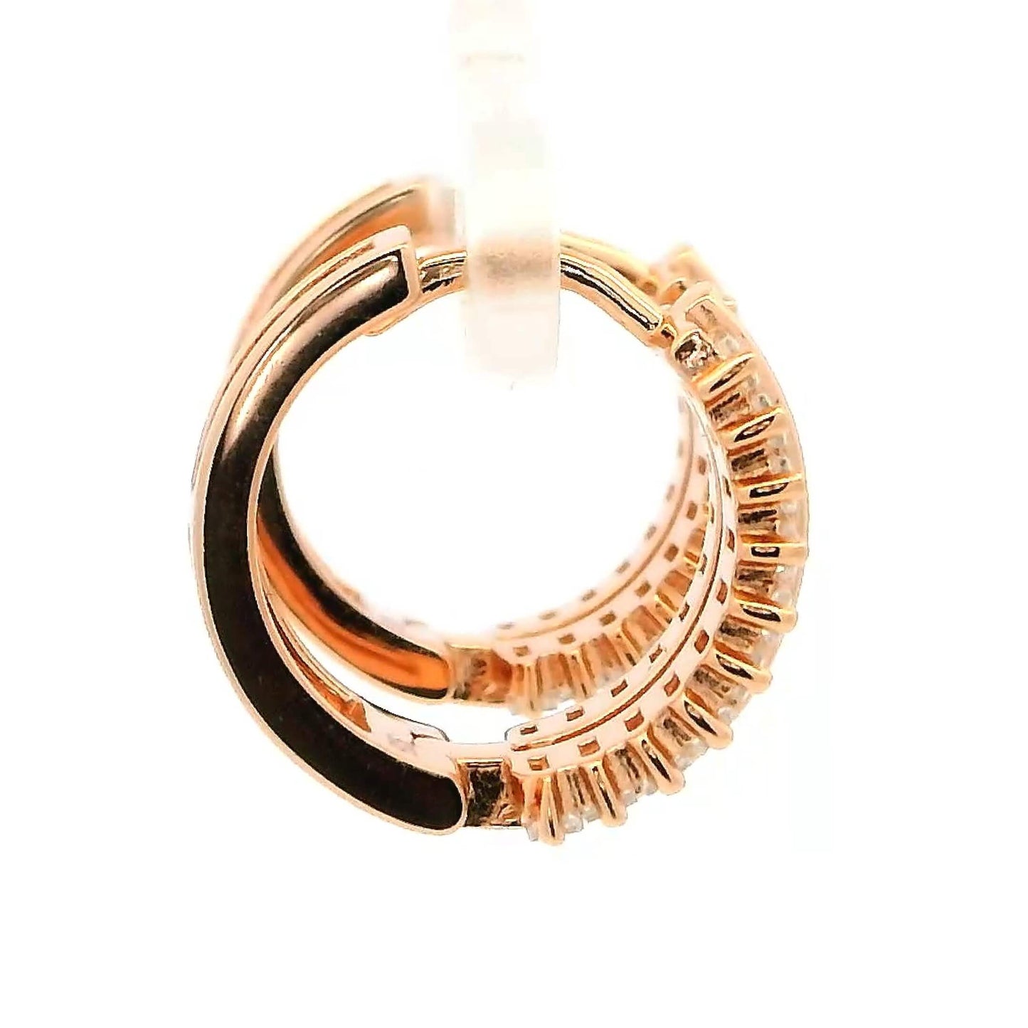 Chic Multi Row Baguette Stone Hoops
