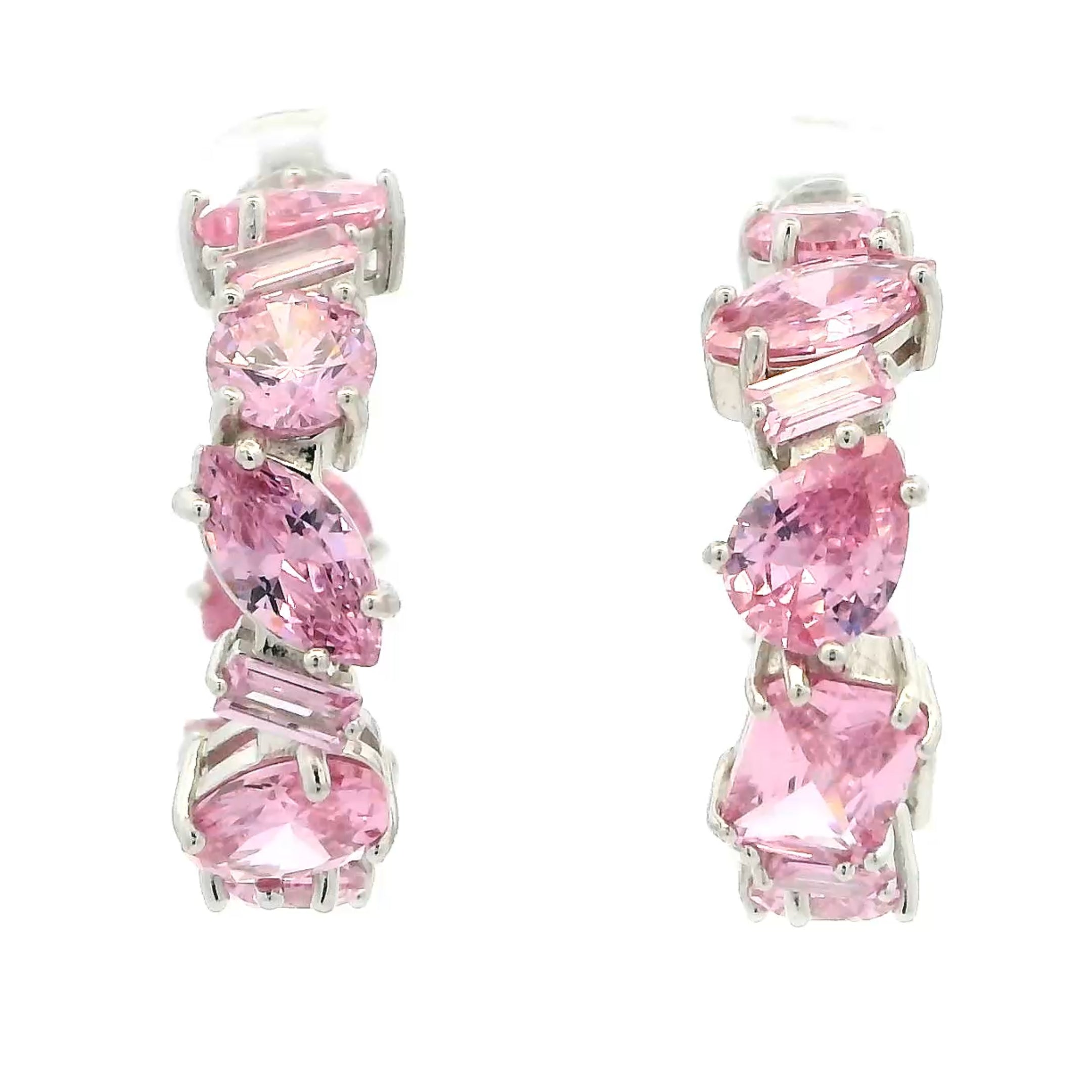 trendy-pink-crystal-earrings