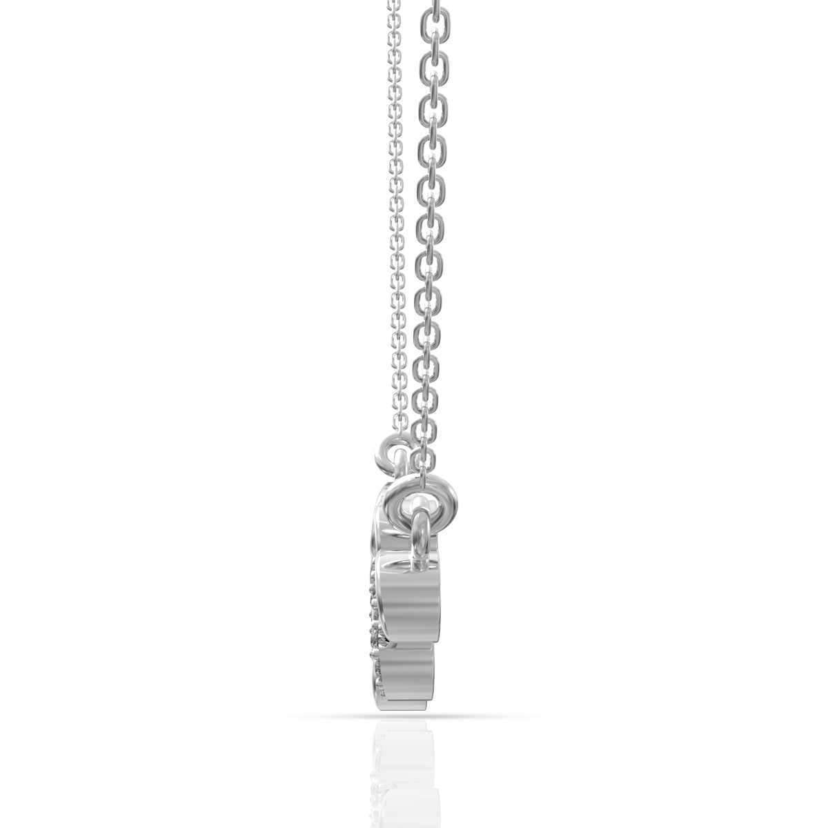 Silver Flowing Heart Pendant