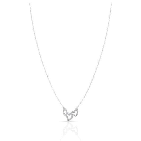 In Love Silver Hearts Pendant