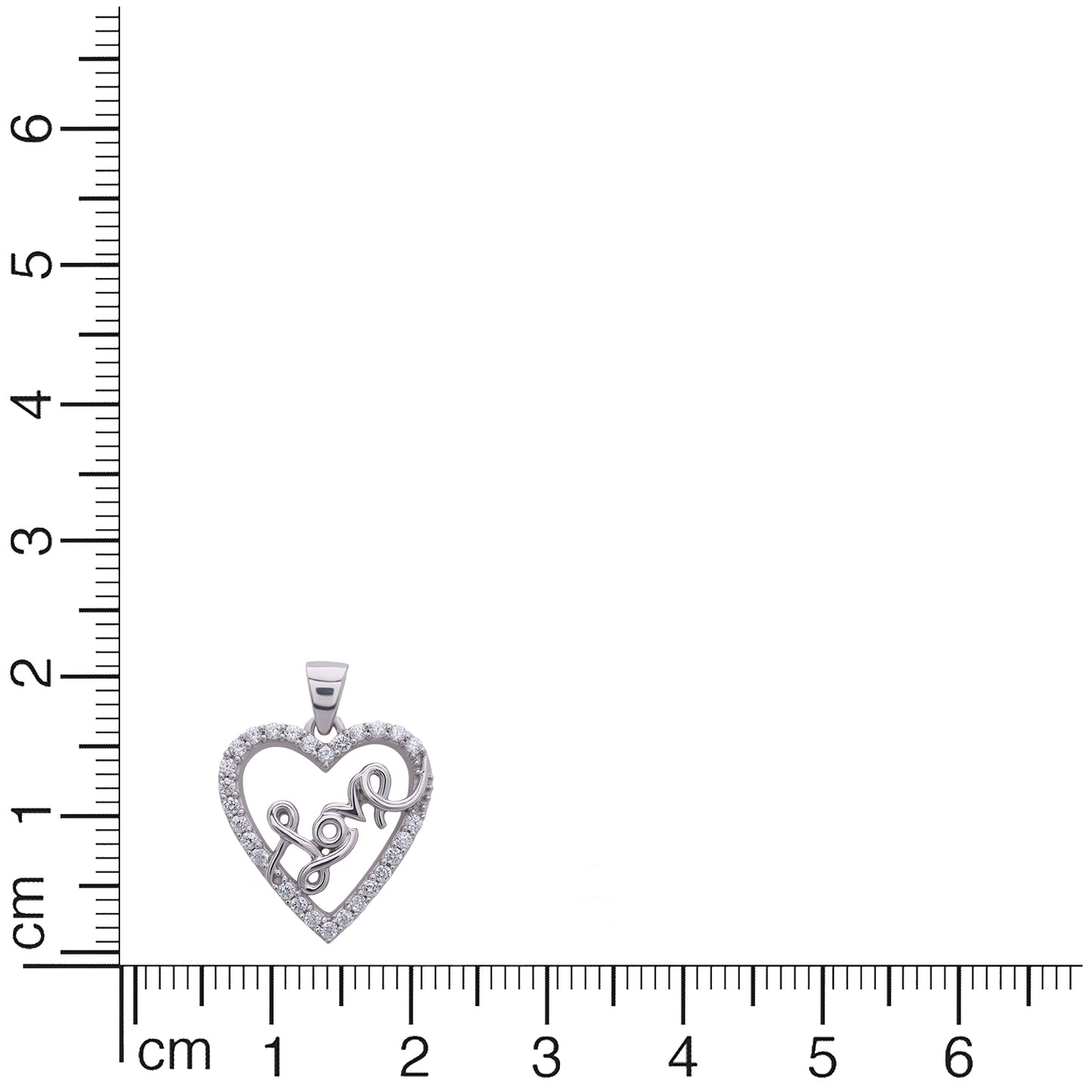 In Love Sterling Silver Diamond Pendant with Link Chain